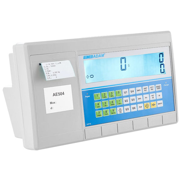 Adam Equipment AE 504 Label-Printing Indicator, Built-in Printer, Rechargeable Battery, RS-232, USB
