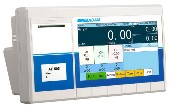 Adam Equipment AE 505 Touch-Screen Label-Printing Indicator, USB, RS-232