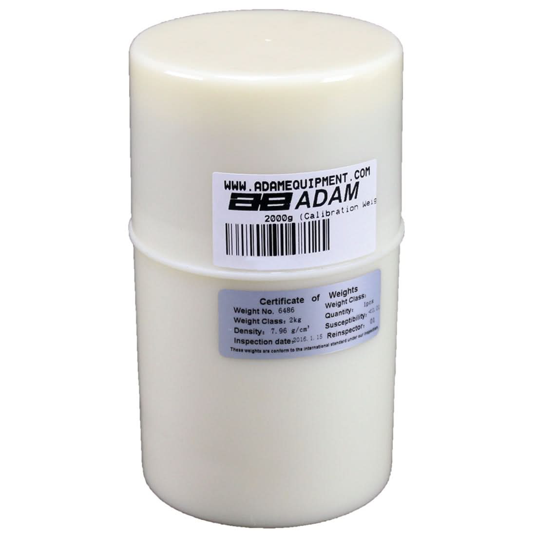 Adam Equipment ASTM 1 - 2000g Calibration Weight, 2000g Capacity, lb / kg Readability, ASTM Class 1, Stainless Steel - ASTM 1 - 2000g - Weights - Adam Equipment - Weighcore