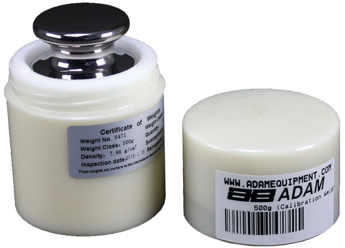 Adam Equipment ASTM 1 - 500g Stainless Steel Calibration Weight, 500g, ASTM Class 1 - ASTM 1 - 500g - Weights - Adam Equipment - Weighcore