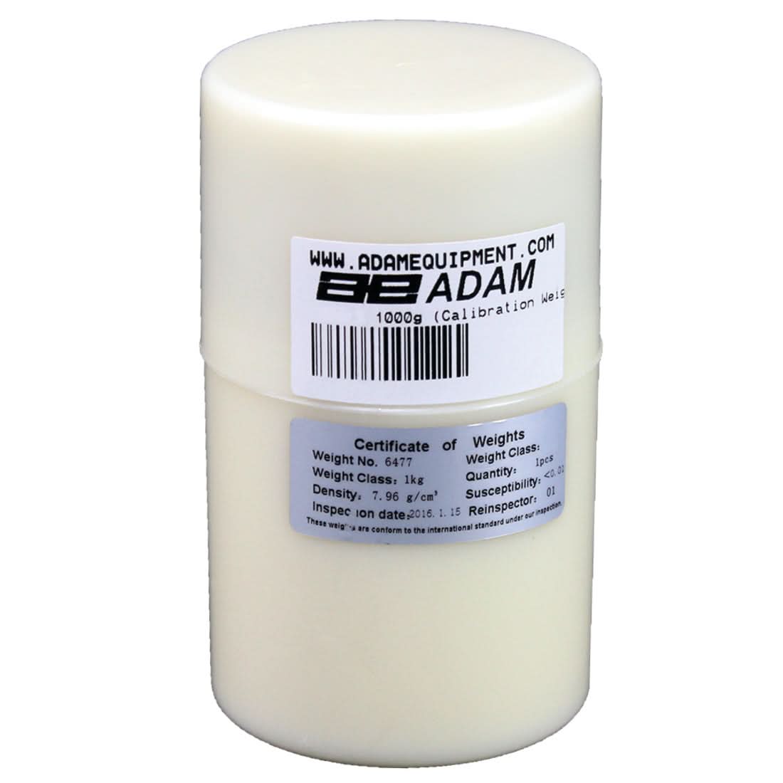 Adam Equipment ASTM 2 - 1000g Calibration Weight, 1000g Capacity, lb / kg Readability, ASTM Class 2, Stainless Steel - ASTM 2 - 1000g - Weights - Adam Equipment - Weighcore