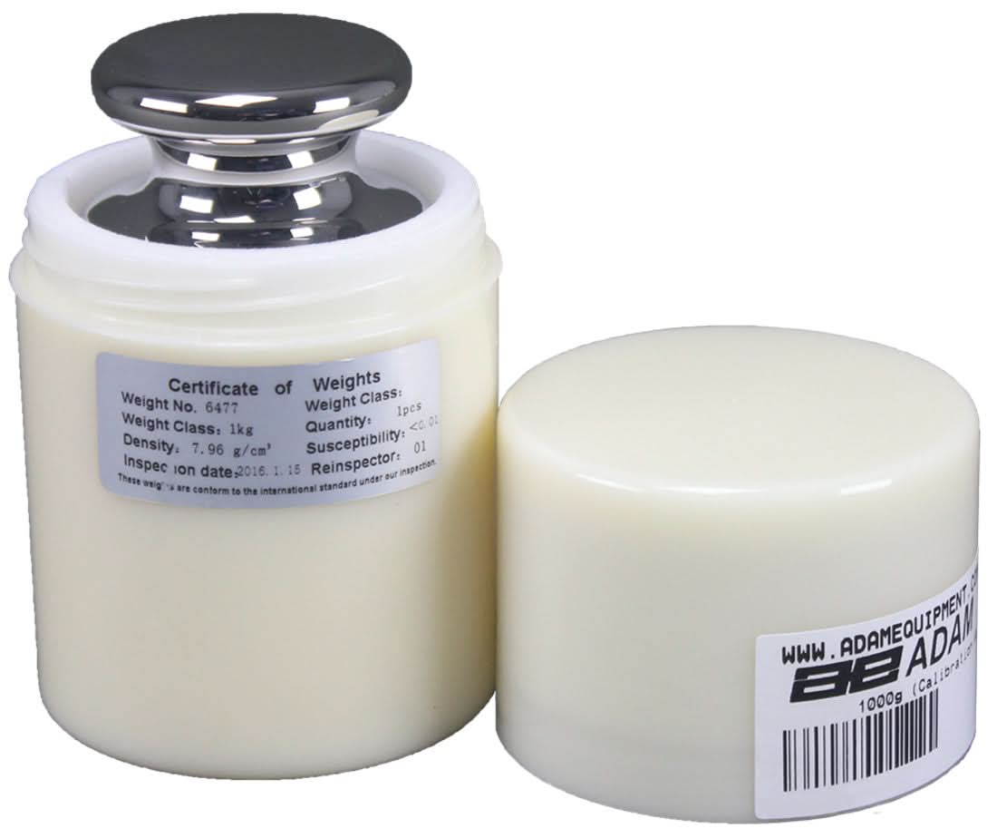 Adam Equipment ASTM 2 - 1000g Calibration Weight, 1000g Capacity, lb / kg Readability, ASTM Class 2, Stainless Steel - ASTM 2 - 1000g - Weights - Adam Equipment - Weighcore