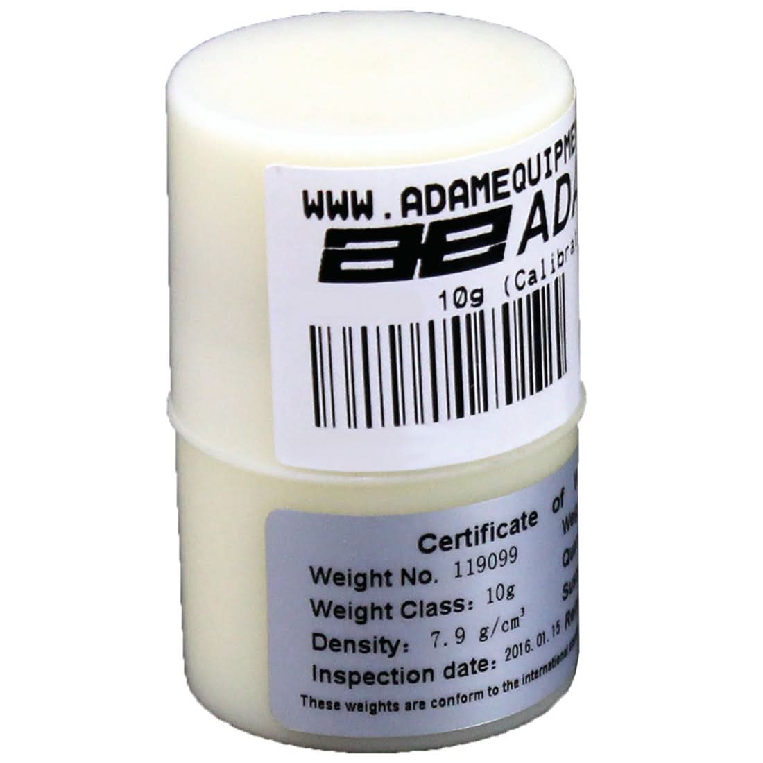 Adam Equipment ASTM 2 - 10g Calibration Weight, 10g Capacity, ASTM Class 2, Stainless Steel - ASTM 2 - 10g - Weights - Adam Equipment - Weighcore
