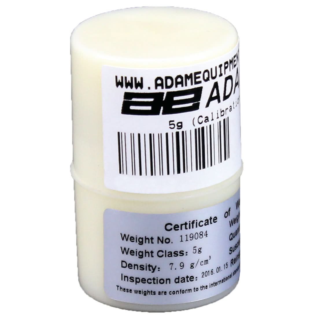Adam Equipment ASTM 3 - 5g Calibration Weight, 5g Capacity, ASTM Class 3, Stainless Steel - ASTM 3 - 5g - Weights - Adam Equipment - Weighcore