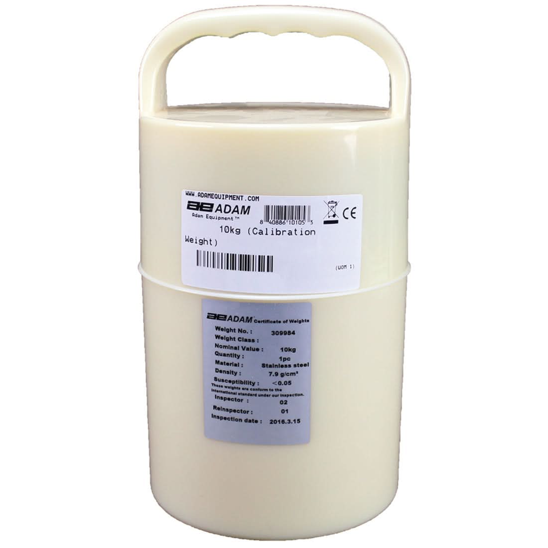 Adam Equipment ASTM 4 - 10kg Calibration Weight, 10000g Capacity, ASTM Class 4, Stainless Steel - ASTM 4 - 10kg - Weights - Adam Equipment - Weighcore