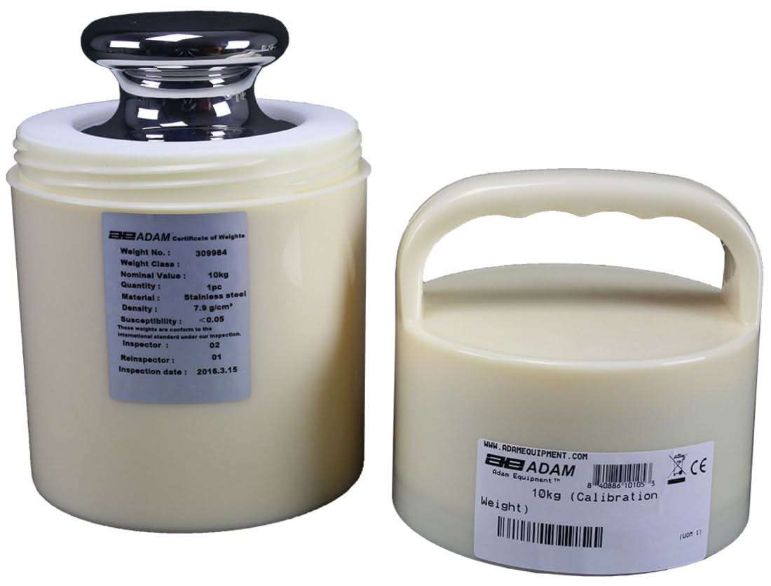 Adam Equipment ASTM 4 - 10kg Calibration Weight, 10000g Capacity, ASTM Class 4, Stainless Steel - ASTM 4 - 10kg - Weights - Adam Equipment - Weighcore