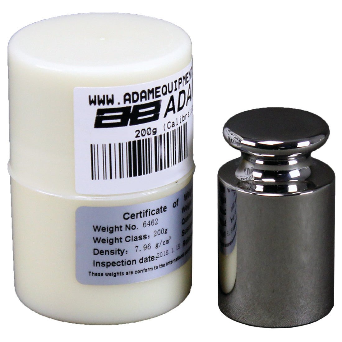 Adam Equipment ASTM 4 - 200g Calibration Weight, 200g Capacity, ASTM Class 4, Stainless Steel - ASTM 4 - 200g - Weights - Adam Equipment - Weighcore