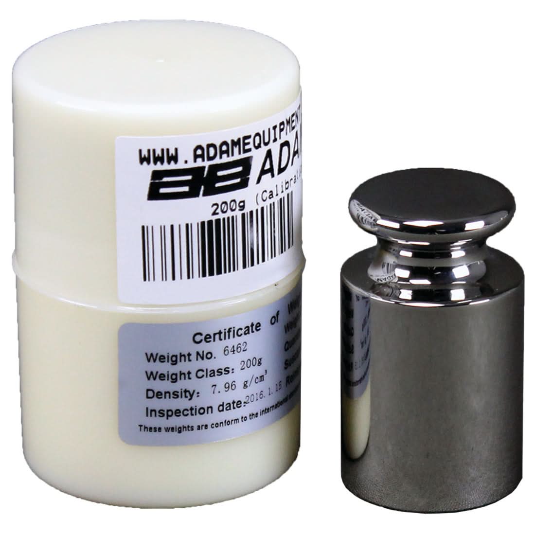 Adam Equipment ASTM 4 - 200g Calibration Weight, 200g Capacity, ASTM Class 4, Stainless Steel - ASTM 4 - 200g - Weights - Adam Equipment - Weighcore
