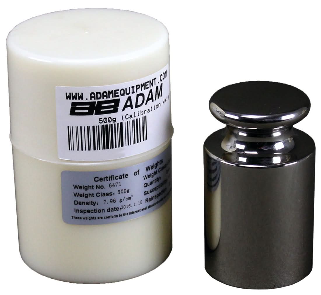 Adam Equipment ASTM 4 - 500g Calibration Weight, 500g Capacity, ASTM Class 4, Stainless Steel - ASTM 4 - 500g - Weights - Adam Equipment - Weighcore