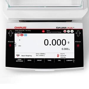 OHAUS EXP623/AD Explorer EXP Precision Balance, 620 g Capacity, 1 mg Readability, AutoCal, Touchscreen - EXP623/AD - Precision Balances - Ohaus - Weighcore