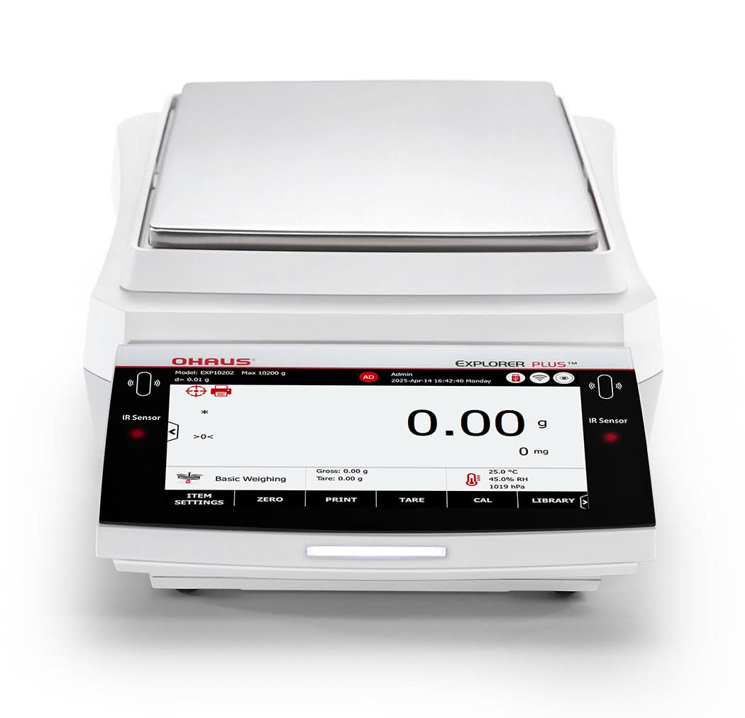 OHAUS EXP10201 Explorer EXP Precision Balance, 10,200g Capacity, 0.1g Readability, AutoCal, Touchscreen - EXP10201 - Precision Balances - Ohaus - Weighcore