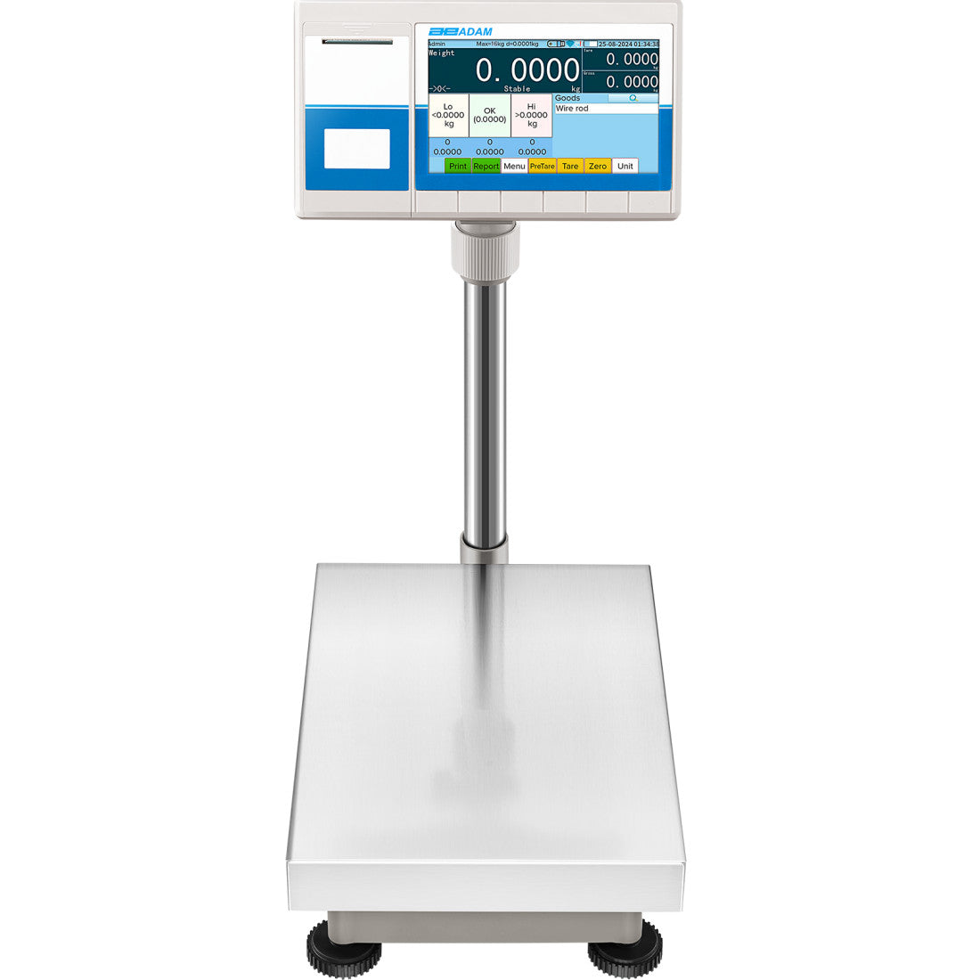 Adam Equipment BTT 16 BTT Label Printing Bench Scale, 16 kg Capacity, 0.5 g Readability, Rechargeable Battery