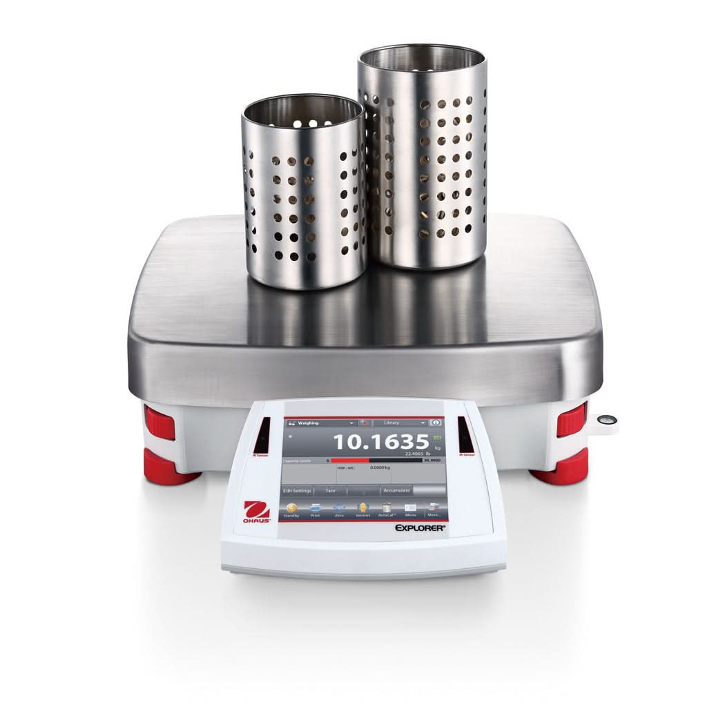 OHAUS EX12001N Explorer High Capacity Precision Balance, 12,000g, 0.1g Readability, AutoCal, NTEP Certified - EX12001N - High Capacity Scales - Ohaus - Weighcore