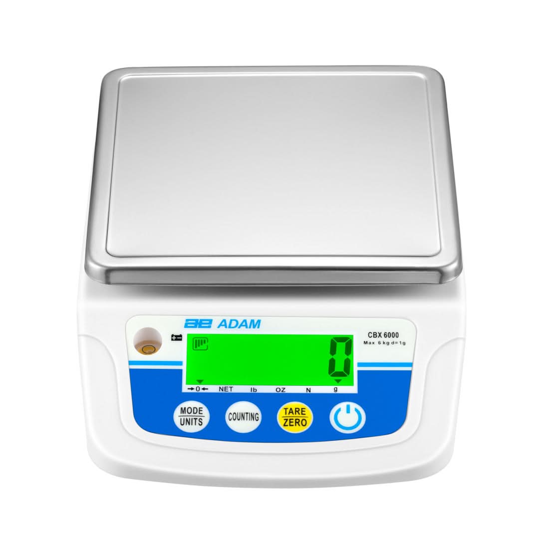 Adam Equipment CBX 6000 CBX Compact Balance, 6000 g Capacity, 1 g Readability, USB, Rechargeable Battery - 7020015712 - Compact Balances - Adam Equipment - Weighcore