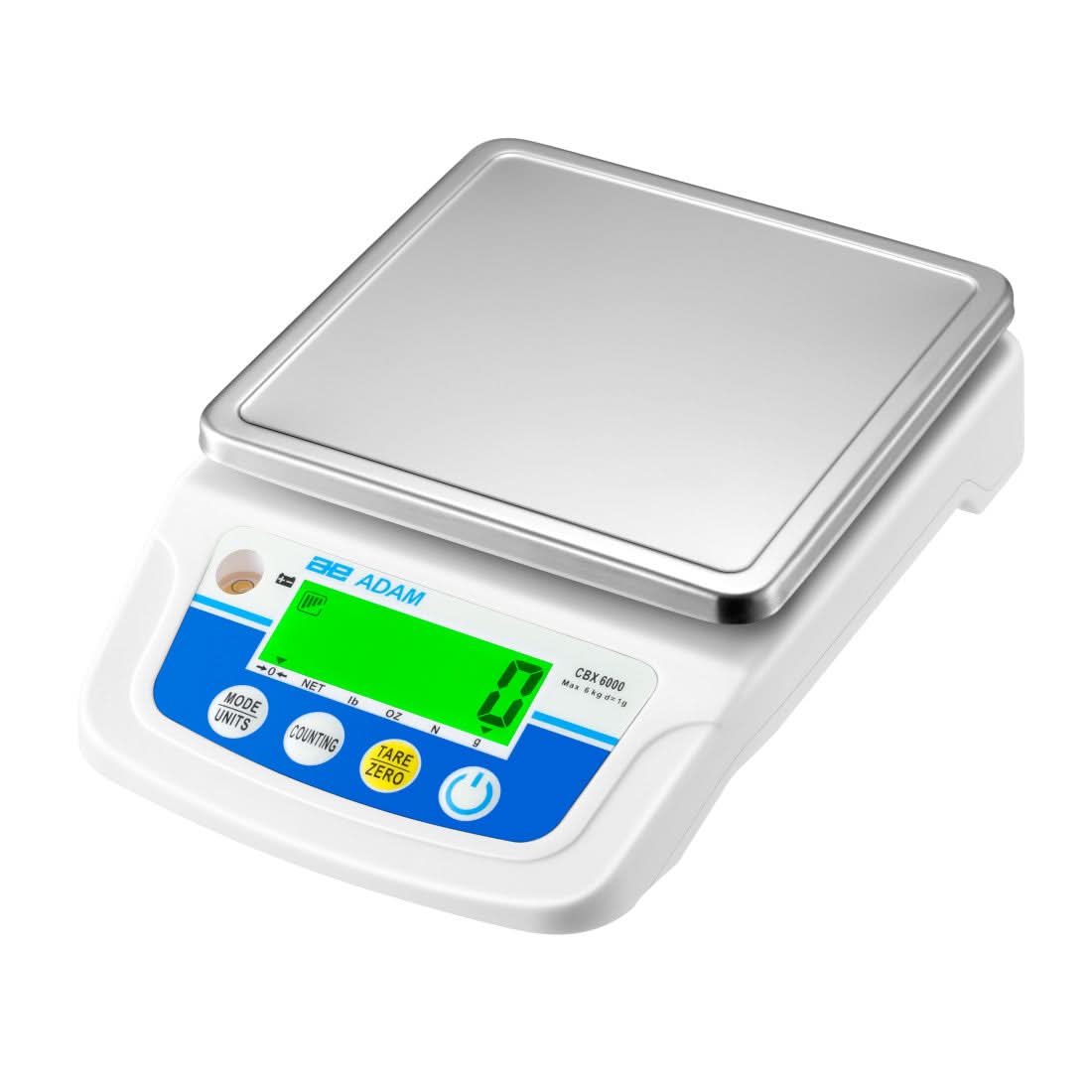 Adam Equipment CBX 6000 CBX Compact Balance, 6000 g Capacity, 1 g Readability, USB, Rechargeable Battery - 7020015712 - Compact Balances - Adam Equipment - Weighcore