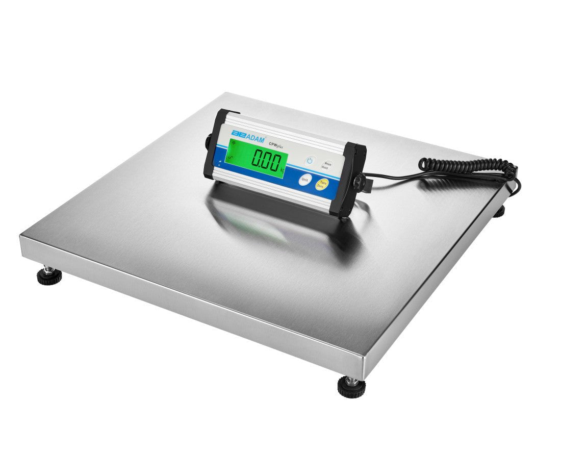 Adam Equipment CPWplus 150M CPWplus Bench Scale, 150 kg Capacity, 0.05 kg Readability, Stainless Steel Pan, Backlit LCD - CPWplus 150M - Bench Scales - Adam Equipment - Weighcore