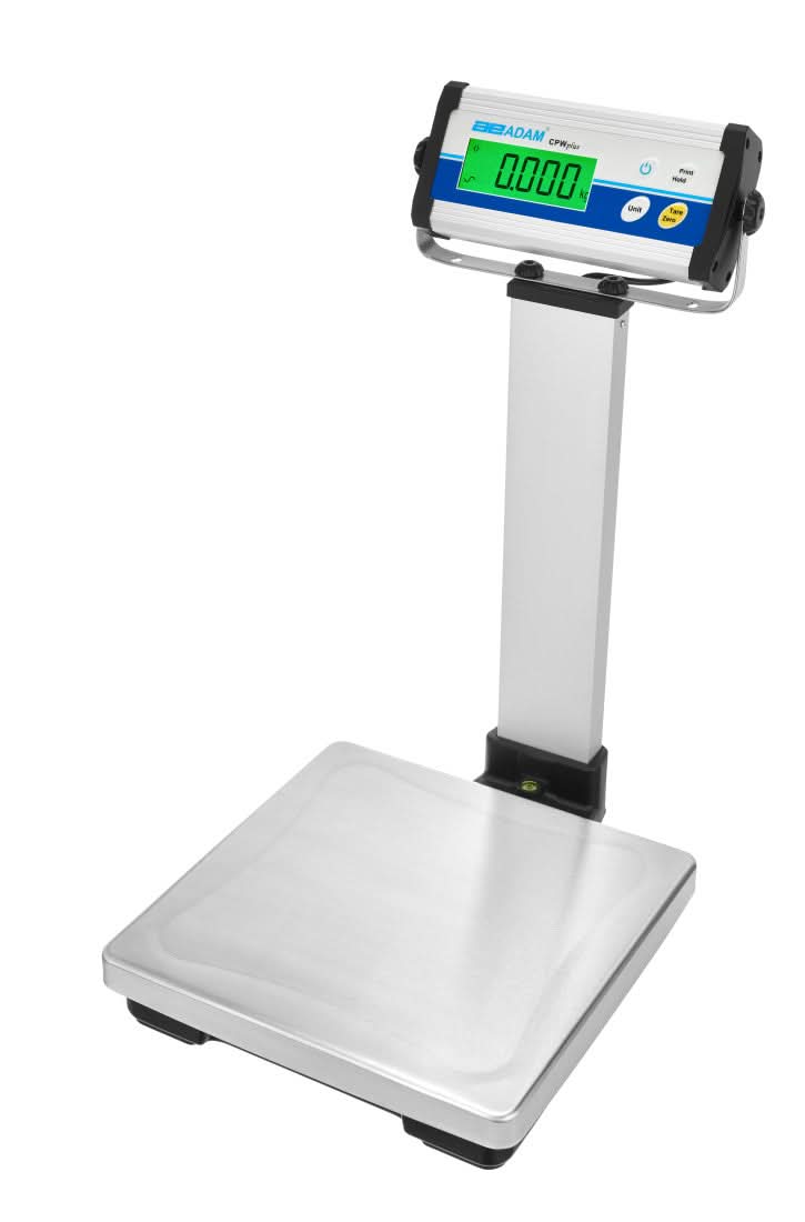 Adam Equipment CPWplus 15P CPWplus Bench Scale, 15 kg Capacity, 0.005 kg Readability, RS - 232, Stainless Steel Pan - 7000015603 - Bench Scales - Adam Equipment - Weighcore