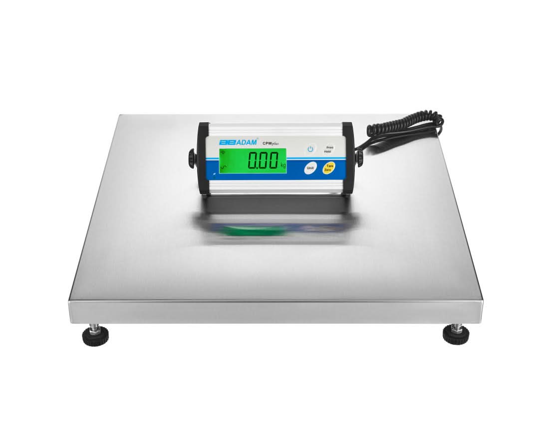 Adam Equipment CPWplus 35M CPWplus Bench Scale, 35 kg Capacity, 0.01 kg Readability, Stainless Steel Pan, Backlit LCD - 700000166 - Bench Scales - Adam Equipment - Weighcore