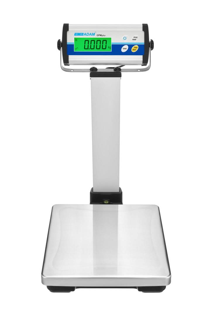 Adam Equipment CPWplus 6P CPWplus Bench Scale, 6 kg Capacity, 0.002 kg Readability, RS - 232, Rechargeable Battery - 7000015608 - Bench Scales - Adam Equipment - Weighcore