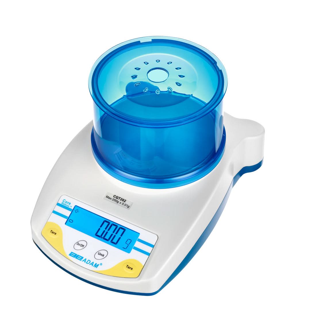 Adam Equipment CQT 202 Core Portable Compact Balance, 200 g Capacity, 0.01 g Readability, Backlit LCD, RS - 232 - 700000050 - Compact Balances - Adam Equipment - Weighcore