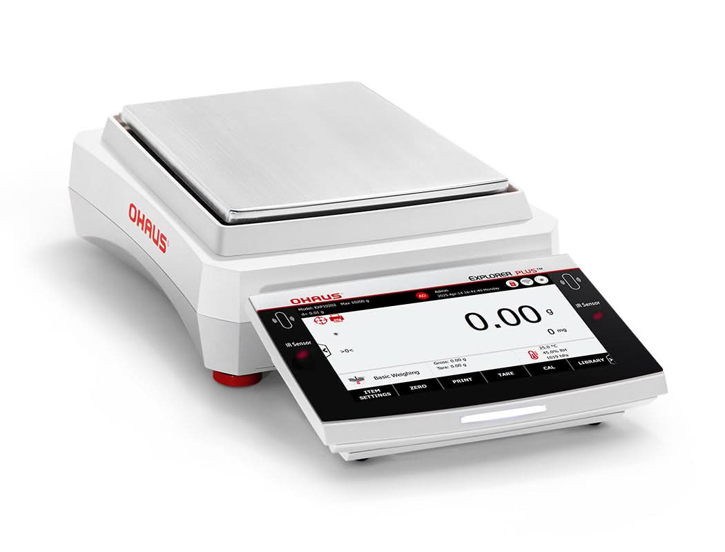 OHAUS EXP6202 Explorer EXP Precision Balance, 6,200 g Capacity, 0.01 g Readability, AutoCal, Touchscreen - EXP6202 - Precision Balances - Ohaus - Weighcore