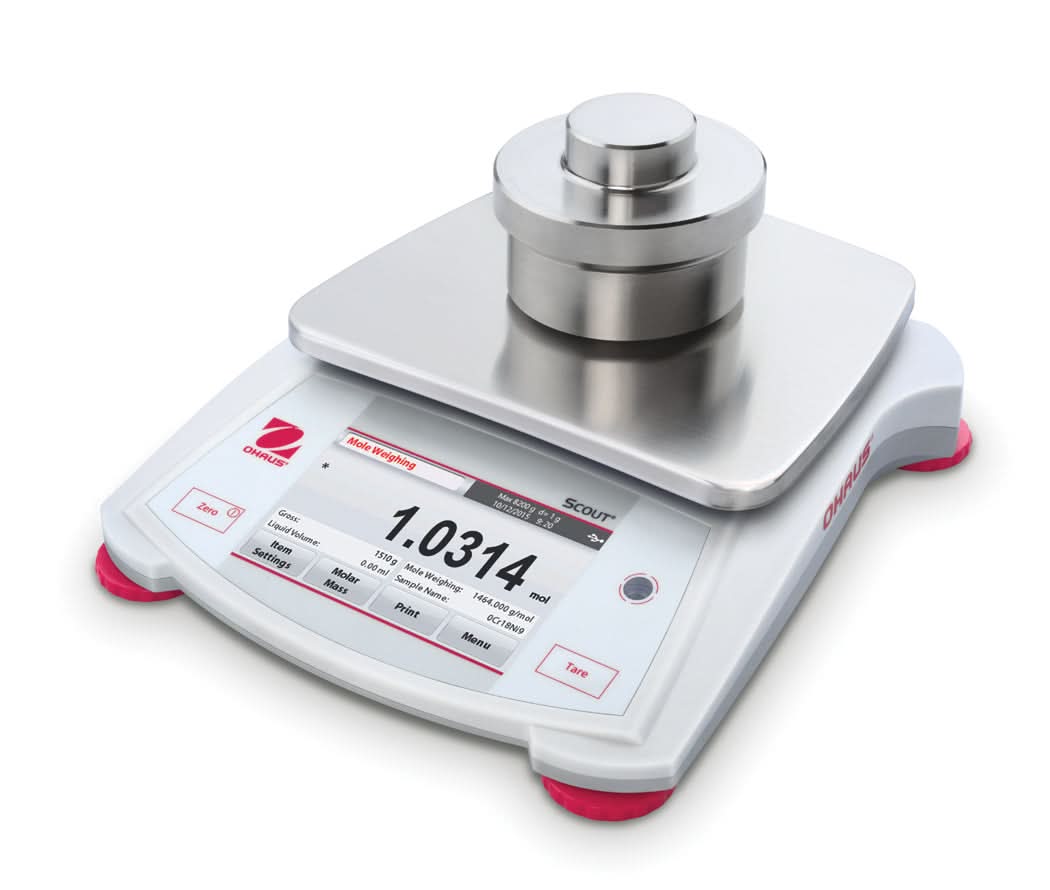 OHAUS STX621 AM Scout Portable Balance, 620 g Capacity, 0.1 g Readability, Touchscreen - STX621 AM - Portable Balances - Ohaus - Weighcore