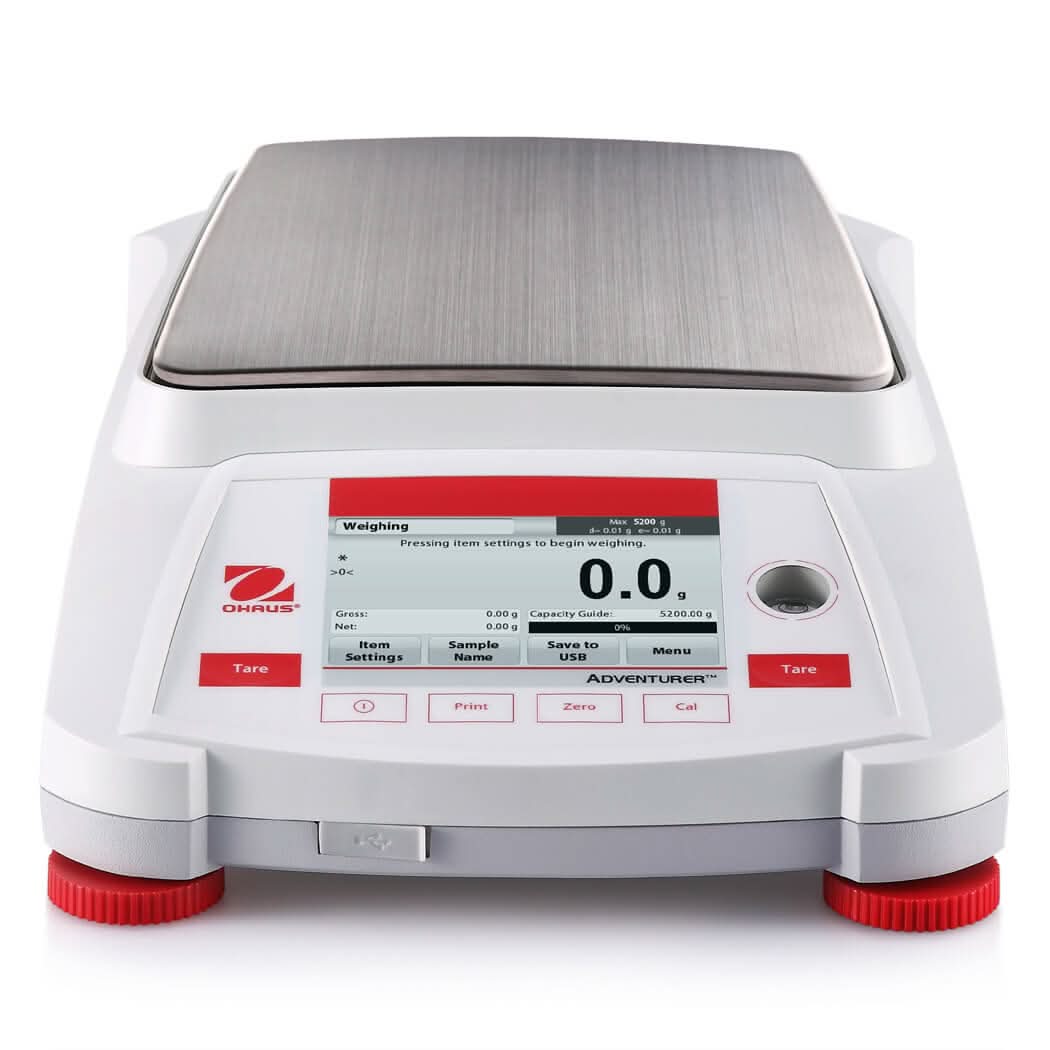 OHAUS AX12001N/E Adventurer Precision Balance, 12000g Capacity, 0.1g Readability, NTEP Certified, GLP/GMP - AX12001N/E - Precision Balances - Ohaus - Weighcore