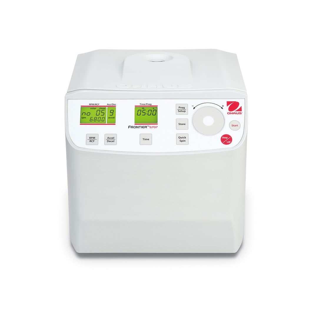 OHAUS FC5707+R09 Frontier 5000 Multi Centrifuge, 4x50ml or 4x15ml RB/FA Capacity, LCD Display - FC5707+R09 - Centrifuges - Ohaus - Weighcore