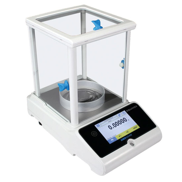 Adam Equipment EAB 125i Equinox Analytical Balance, 62 g / 120 g Capacity, 0.01 mg / 0.1 mg Readability, Internal Calibration