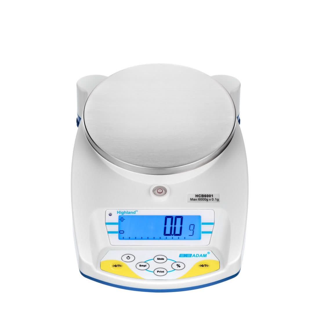 Adam Equipment HCB 6001 Highland Portable Precision Balance, 6000 g Capacity, 0.1 g Readability - 700000241 - Top Loading Balances - Adam Equipment - Weighcore