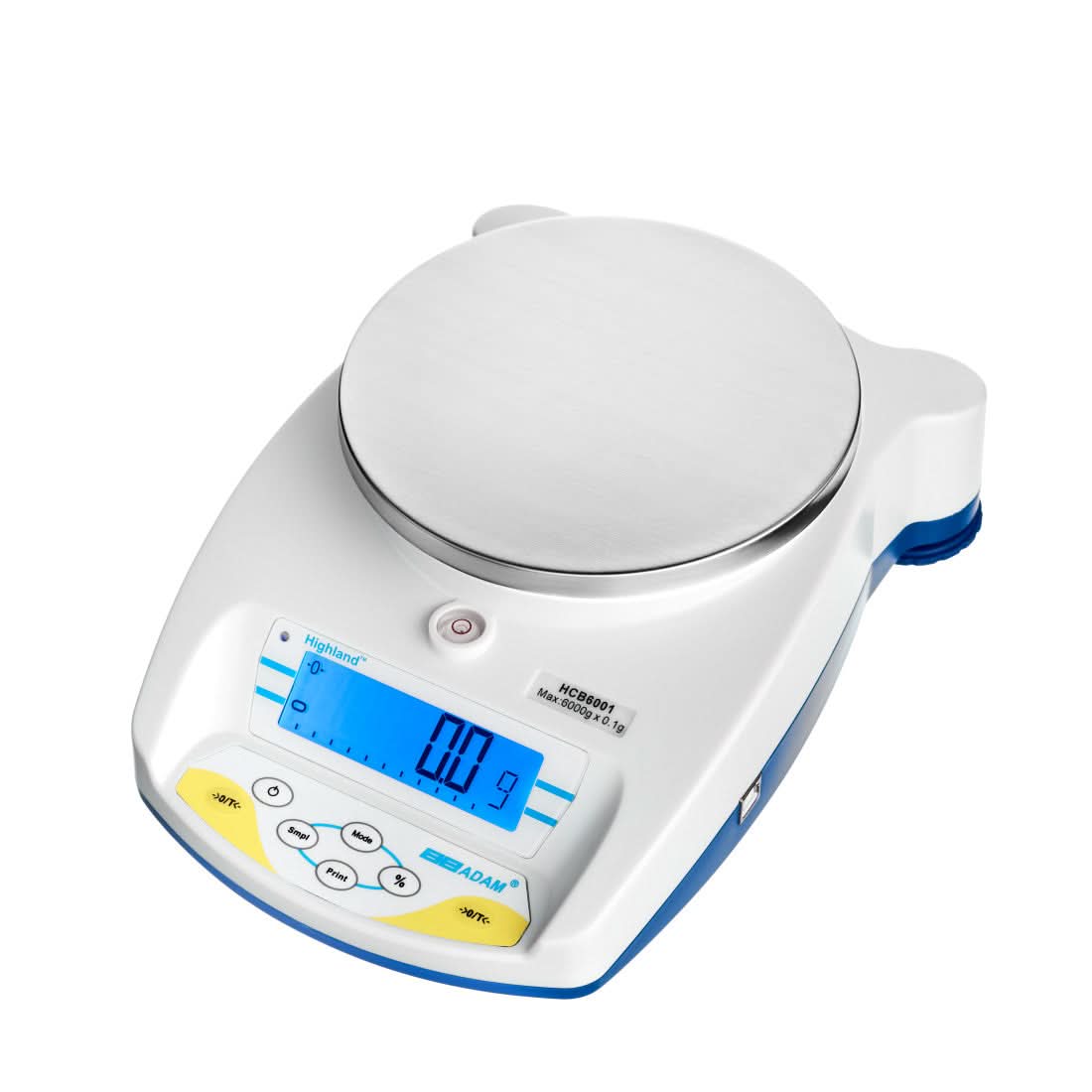 Adam Equipment HCB 6001 Highland Portable Precision Balance, 6000 g Capacity, 0.1 g Readability - 700000241 - Top Loading Balances - Adam Equipment - Weighcore