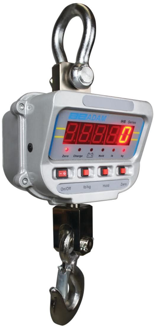 Adam Equipment IHS 10a IHS Heavy Duty Crane Scale, 5000 kg Capacity, 1 kg Readability, Wireless Remote - 700000178 - Crane / Hanging Scales - Adam Equipment - Weighcore