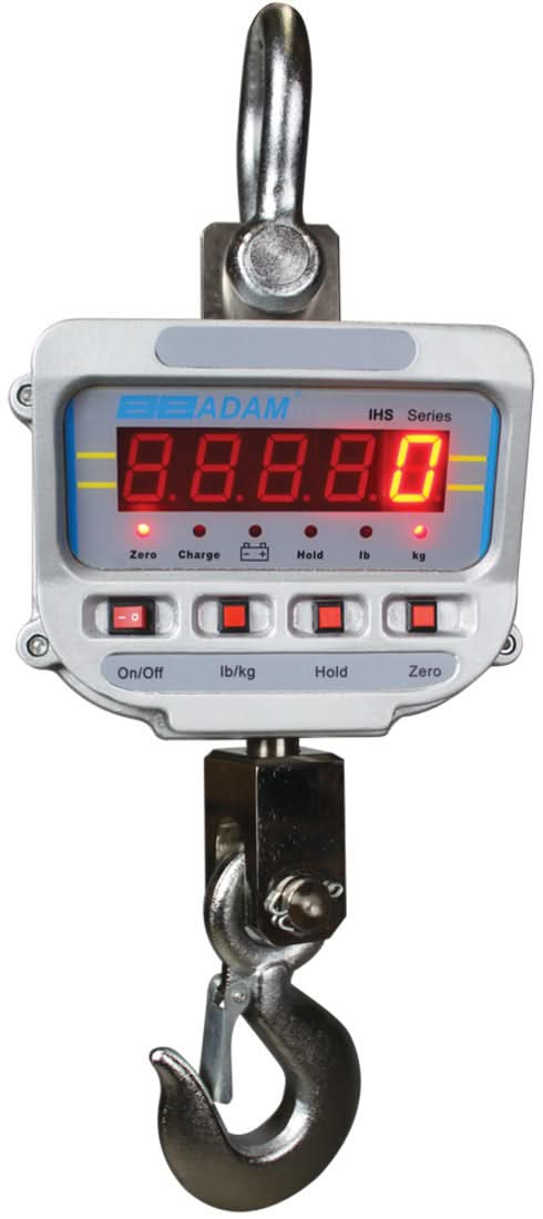 Adam Equipment IHS 20a IHS Heavy Duty Crane Scale, 10000 kg Capacity, 2 kg Readability, Rechargeable Battery - 700000179 - Crane / Hanging Scales - Adam Equipment - Weighcore