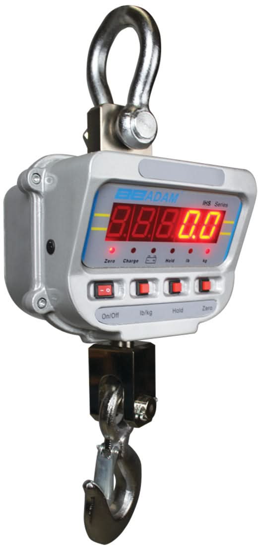 Adam Equipment IHS 2a IHS Heavy Duty Crane Scale, 1000 kg Capacity, 0.2 kg Readability - 700000176 - Crane / Hanging Scales - Adam Equipment - Weighcore