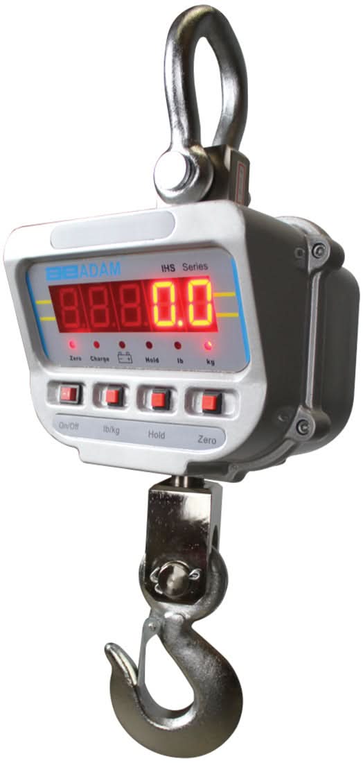 Adam Equipment IHS 6a IHS Heavy Duty Crane Scale, 3000 kg Capacity, 0.5 kg Readability - 700000177 - Crane / Hanging Scales - Adam Equipment - Weighcore