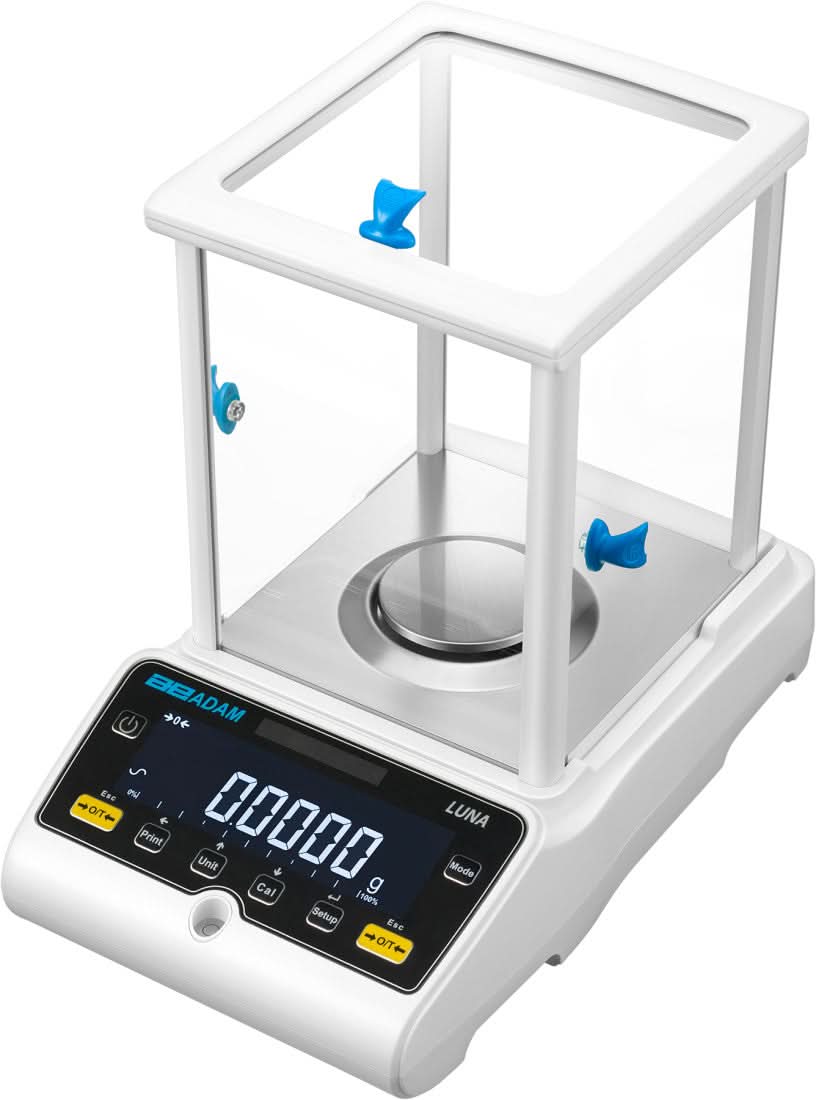 Adam Equipment LAB 124e Luna Analytical Balance, 120 g Capacity, 0.0001 g Readability, GLP, RS - 232 - 1010014882 - Analytical Balances - Adam Equipment - Weighcore
