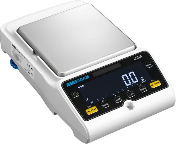 Adam Equipment LBB 6001e Luna Top Loading Precision Balance, 6000 g Capacity, 0.1 g Readability, Stainless Steel Pan
