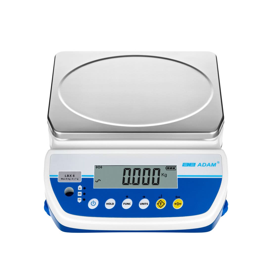 Adam Equipment LBX 6 Latitude Compact Bench Scale, 6 kg Capacity, 1 g Readability, NSF - 1020014058 - Bench Scales - Adam Equipment - Weighcore