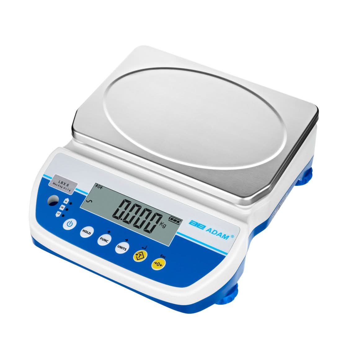 Adam Equipment LBX 6 Latitude Compact Bench Scale, 6 kg Capacity, 1 g Readability, NSF - 1020014058 - Bench Scales - Adam Equipment - Weighcore