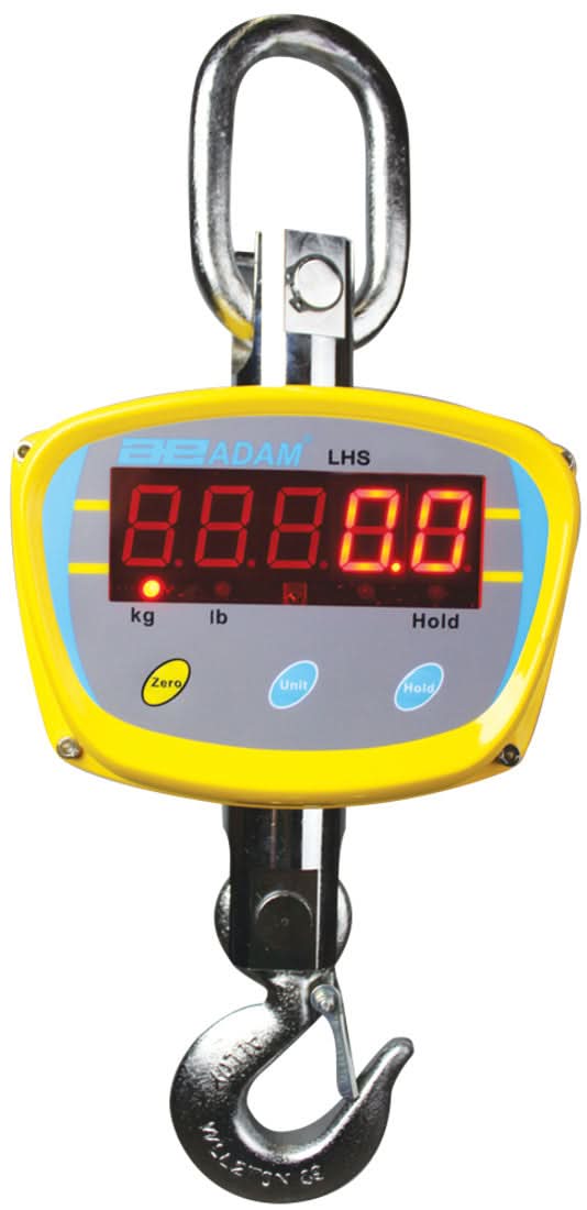 Adam Equipment LHS 3000a LHS Crane Scale, 1500 kg Capacity, 0.2 kg Readability, Backlit LCD, RS - 232 - 700000174 - Crane / Hanging Scales - Adam Equipment - Weighcore