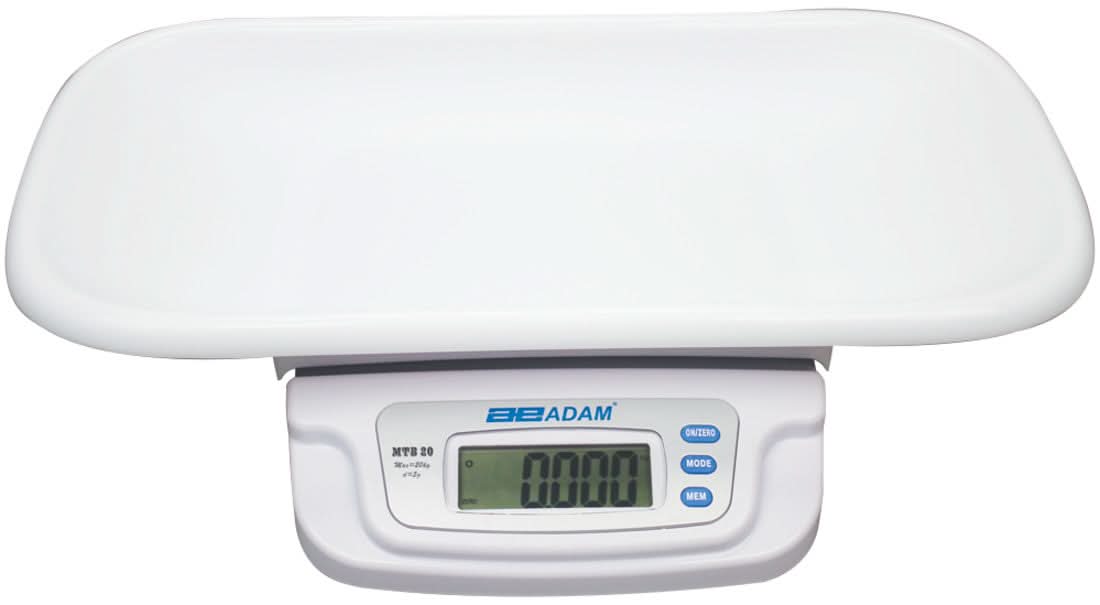 Adam Equipment MTB 20 MTB Baby Toddler Medical Scale, 20 kg Capacity, 0.005 kg Readability - 700000185 - Medical Scales - Adam Equipment - Weighcore