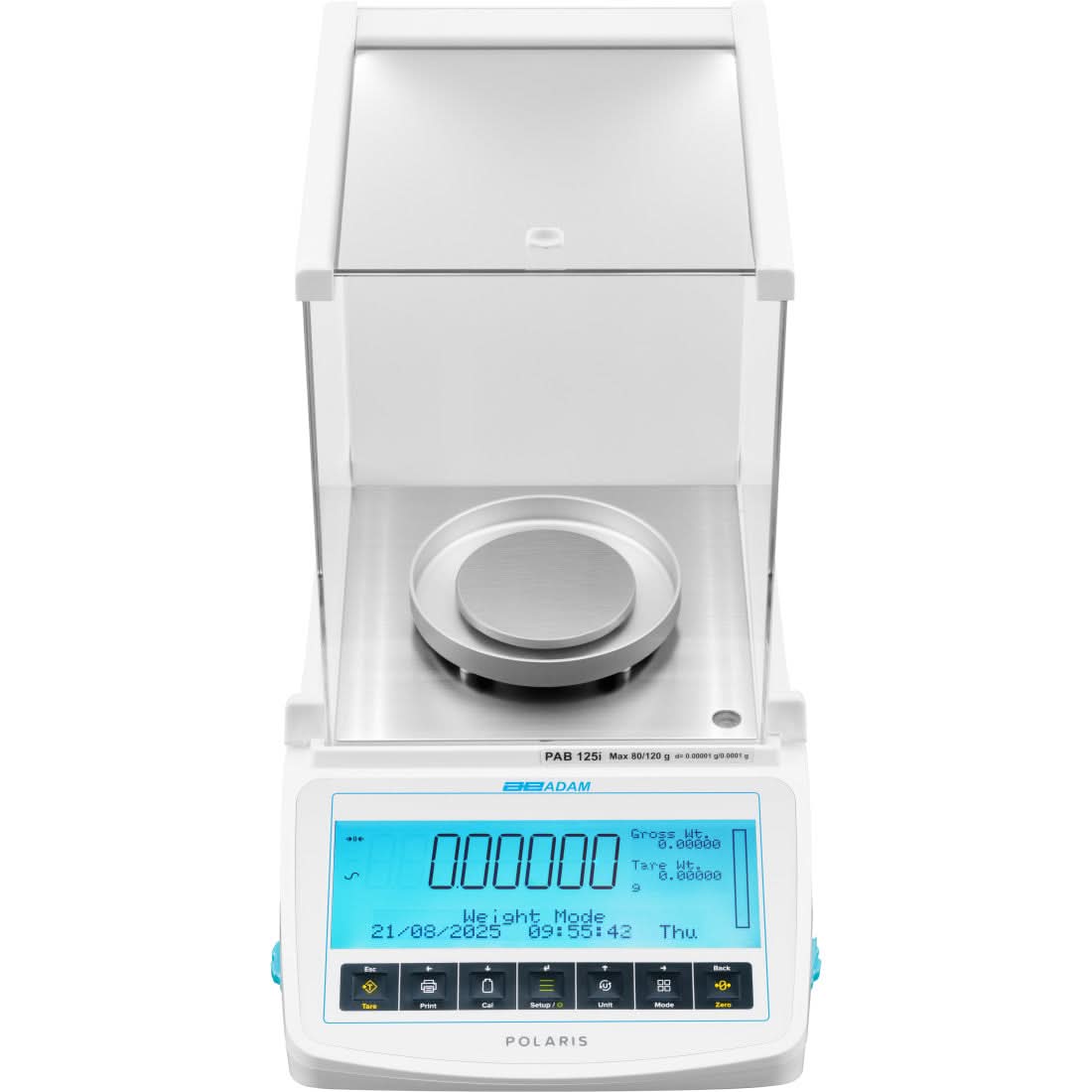 Adam Equipment PAB 125i Polaris Semi - Micro Analytical Balance, 80 g / 120 g Capacity, 0.00001 g / 0.0001 g Readability, GLP/GMP, RS - 232 - 1010017670 - Semi - Micro Balances - Adam Equipment - Weighcore