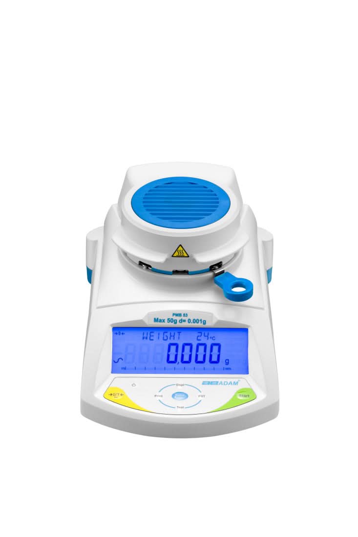 Adam Equipment PMB 53 - 115V PMB Moisture Analyzer, 50 g Capacity, 0.001 g / 0.01 % Readability - 1070010230 - Moisture Analyzers - Adam Equipment - Weighcore