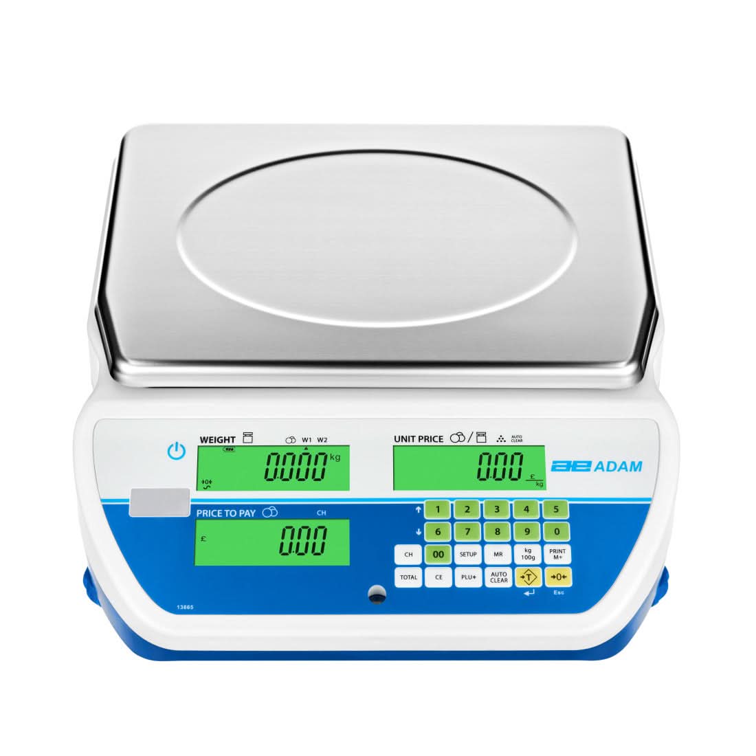 Adam Equipment SWZ 15D Swingo Dual - Range Retail Price Computing Scale, 6 kg / 15 kg Capacity, 2 g / 5 g Readability, EC type approved - 1020013921 - Price Computing Scales - Adam Equipment - Weighcore