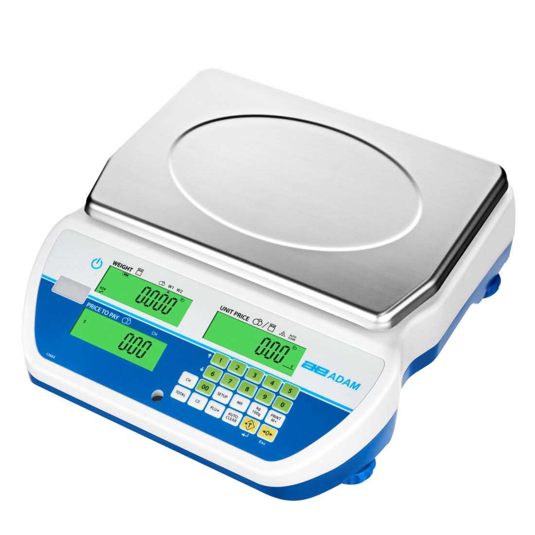 Adam Equipment SWZ 15Da Swingo Dual - Range Retail Price Computing Scale, 3 kg / 6 kg Capacity, 1 g / 2 g Readability, NTEP - 1020016817 - Price Computing Scales - Adam Equipment - Weighcore