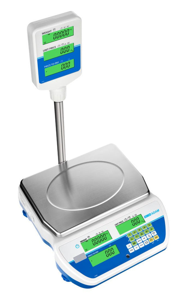 Adam Equipment SWZ 3DP Swingo Dual-Range Retail Price Computing Scale, 1.5 kg / 3 kg Capacity, 0.5 g / 1 g Readability, EC type approved