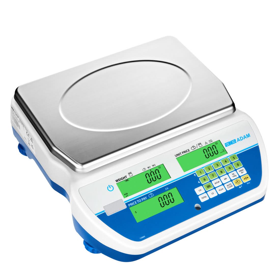 Adam Equipment SWZ 60Da Swingo Dual - Range Retail Price Computing Scale, 15 kg / 30 kg Capacity, 5 g / 10 g Readability, NTEP - 1020016819 - Price Computing Scales - Adam Equipment - Weighcore