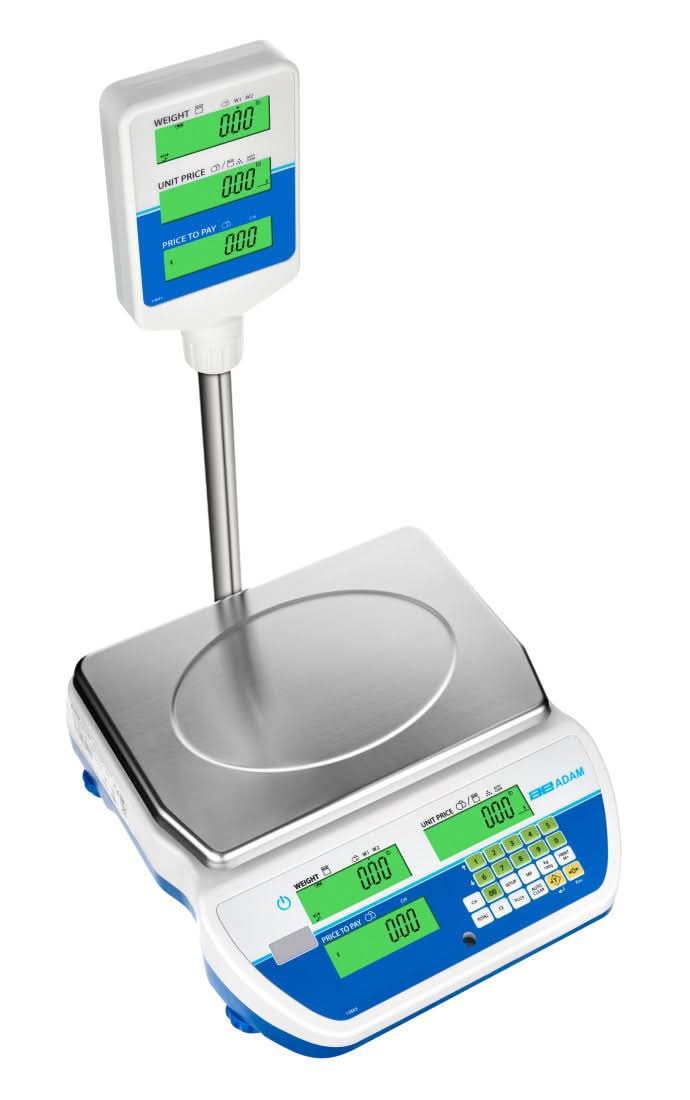 Adam Equipment SWZ 60DPa Swingo Dual - Range Retail Price Computing Scale, 15 kg / 30 kg Capacity, 5 g / 10 g Readability, NTEP - 1020016823 - Price Computing Scales - Adam Equipment - Weighcore