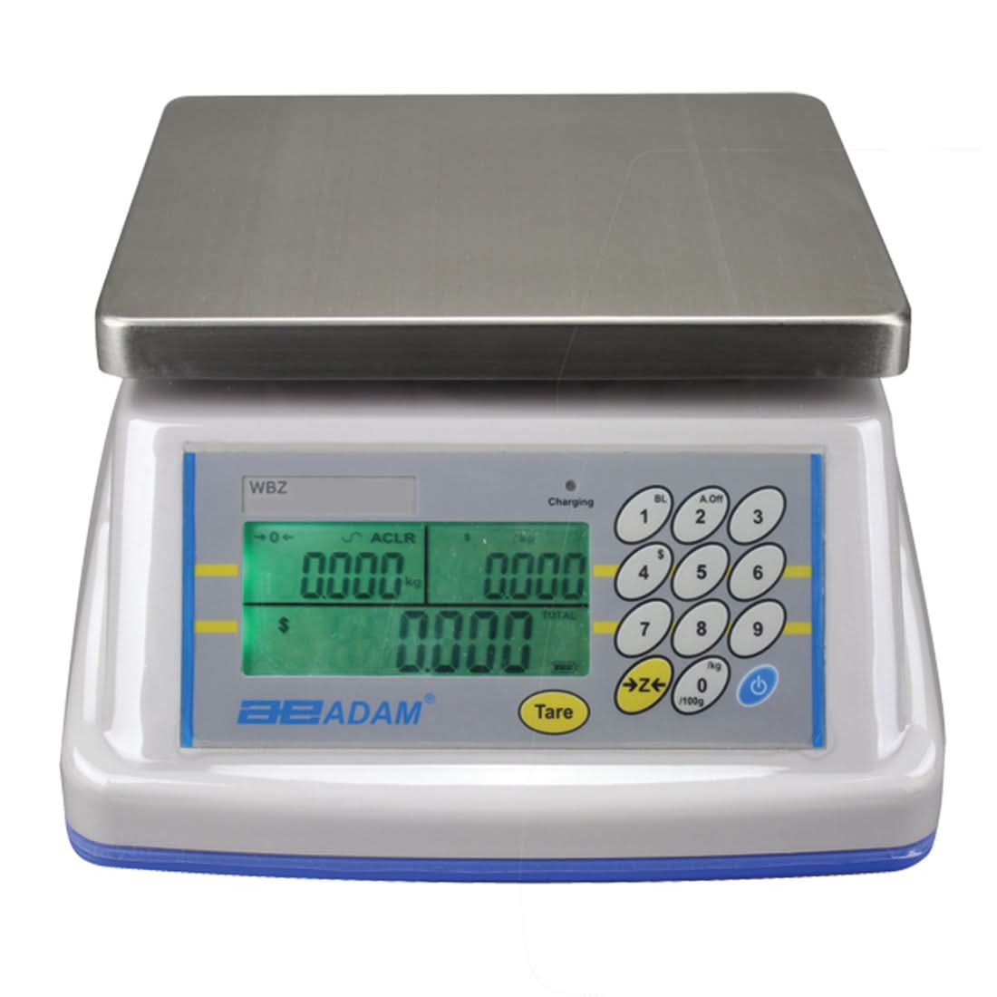 Adam Equipment WBZ 15aM WBZ Washdown Retail Scale, 6 kg Capacity, 0.002 kg Readability, NTEP, Measurement Canada - 1030011019 - Price Computing Scales - Adam Equipment - Weighcore